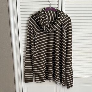 My Beloved Brown and White Striped Sweater